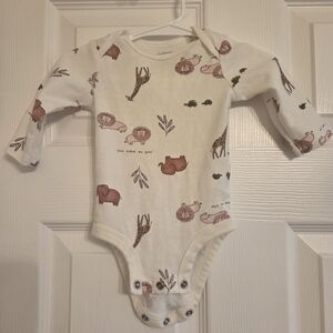 Carter's Cream Animal Print Bodysuit